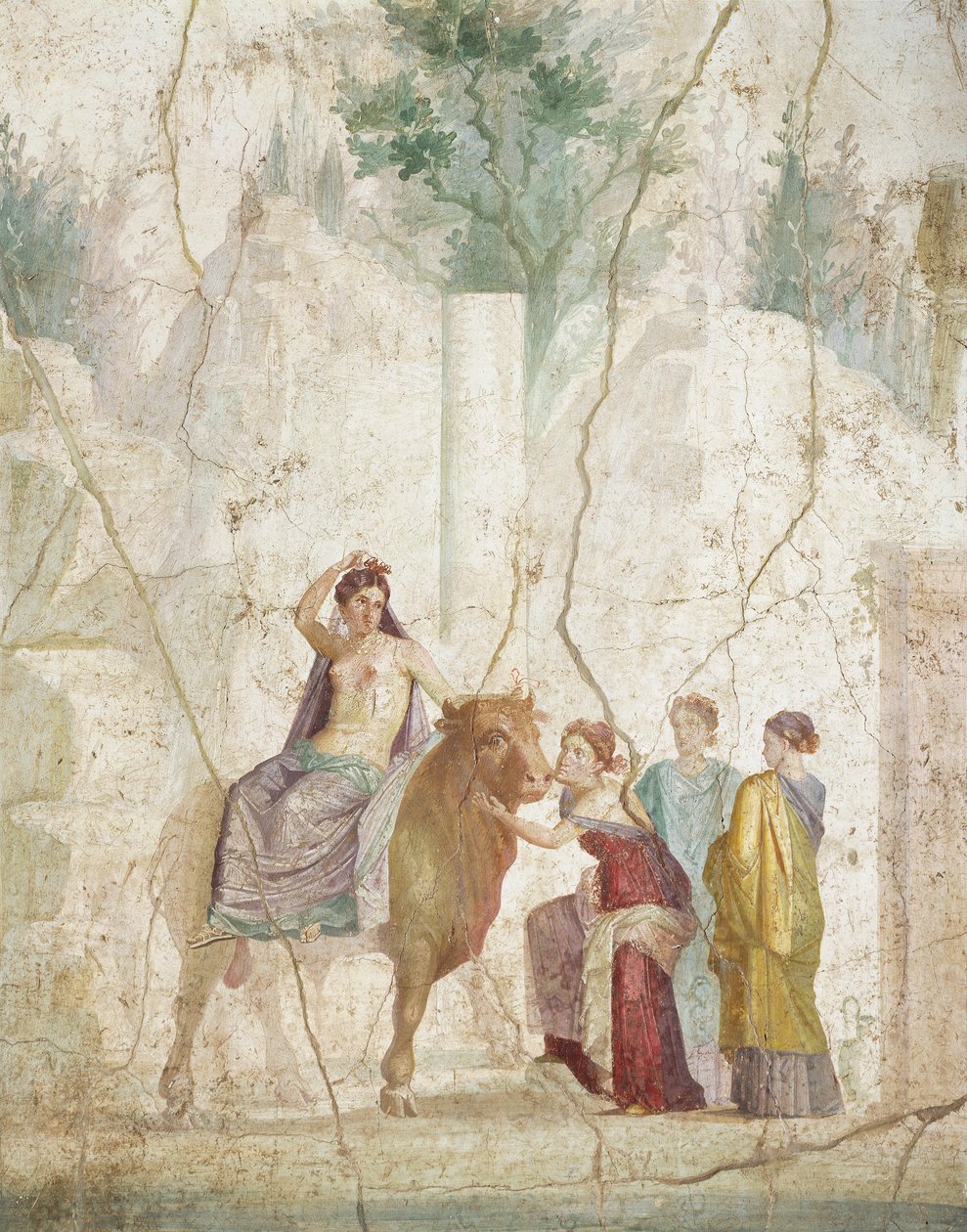 Fresco Depicting Rape of Europe, from Pompeii, Roman Civilization by Roman