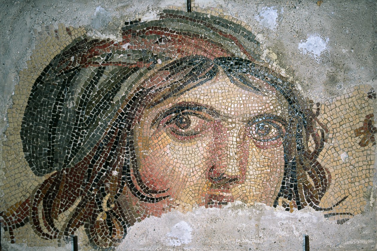 Head of a gypsy girl, from Belkis (now Zeugma), Southeastern Turkey by Roman