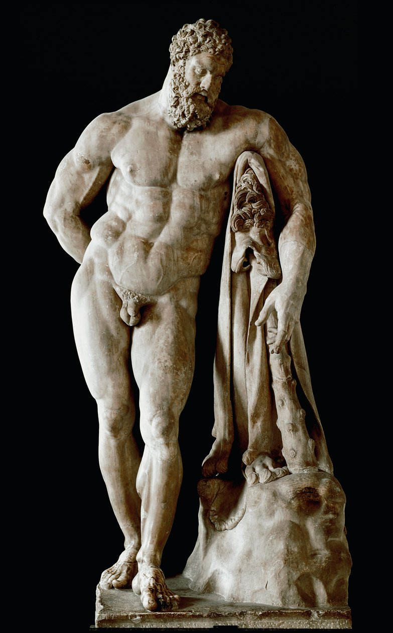 Hercules Farnese Colossal Sculpture by Roman: Fine art print