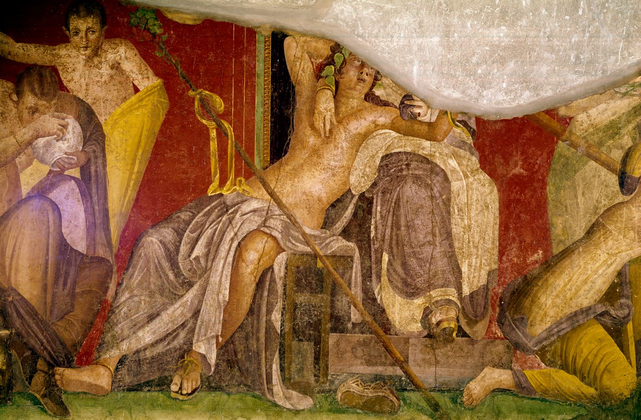 Initiation Rites of the Cult of Dionysus, Fresco from the Villa Dei Mysteri