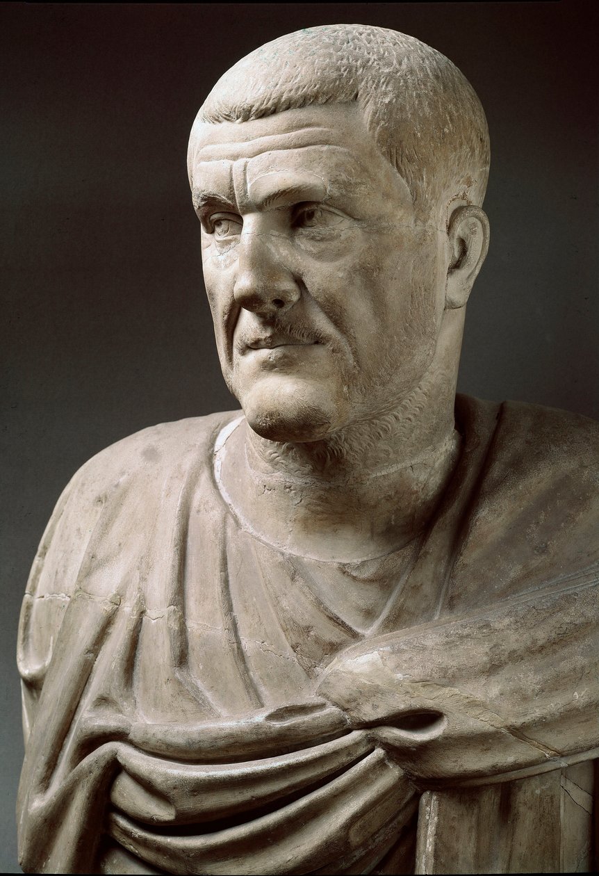 Marble Statue of Emperor Maximinus Thrax (173-238) - Rome, Musei Capitolini by Roman