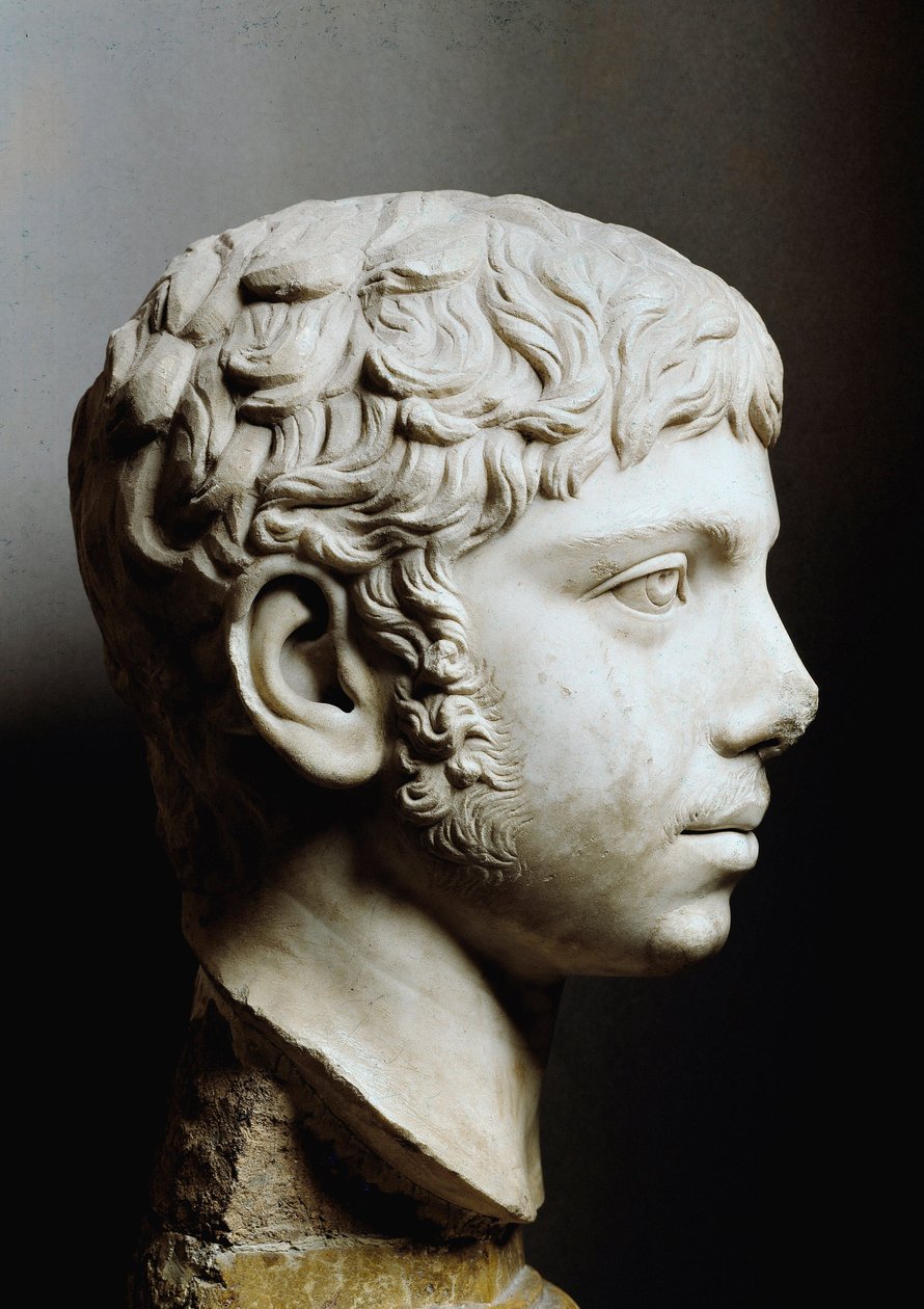 Marble Head of Elagabalus by Roman