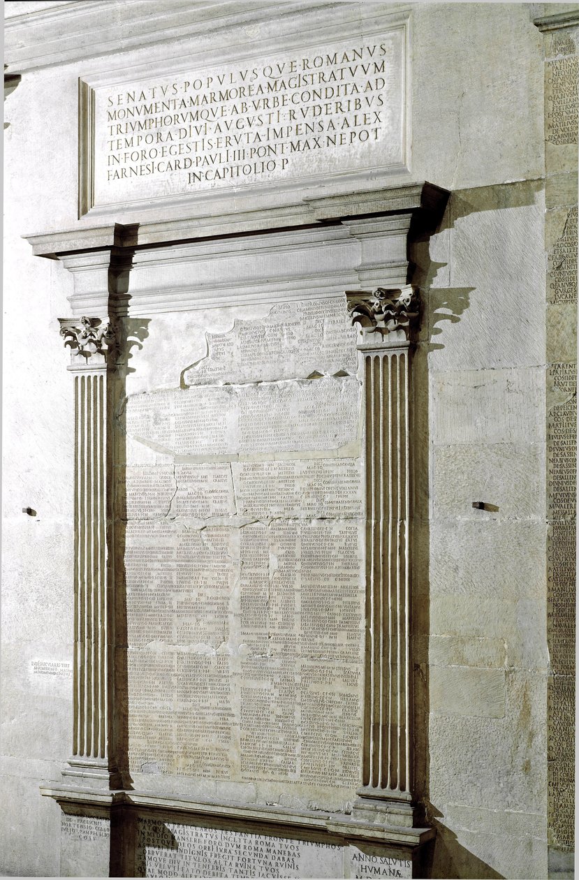 Plaque of the Triumphal and Consular Fastes. Period of Emperor Augustus by Roman