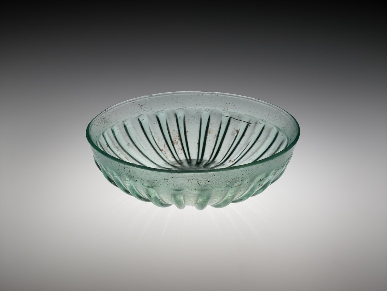 Ribbed Glass Bowl by Roman