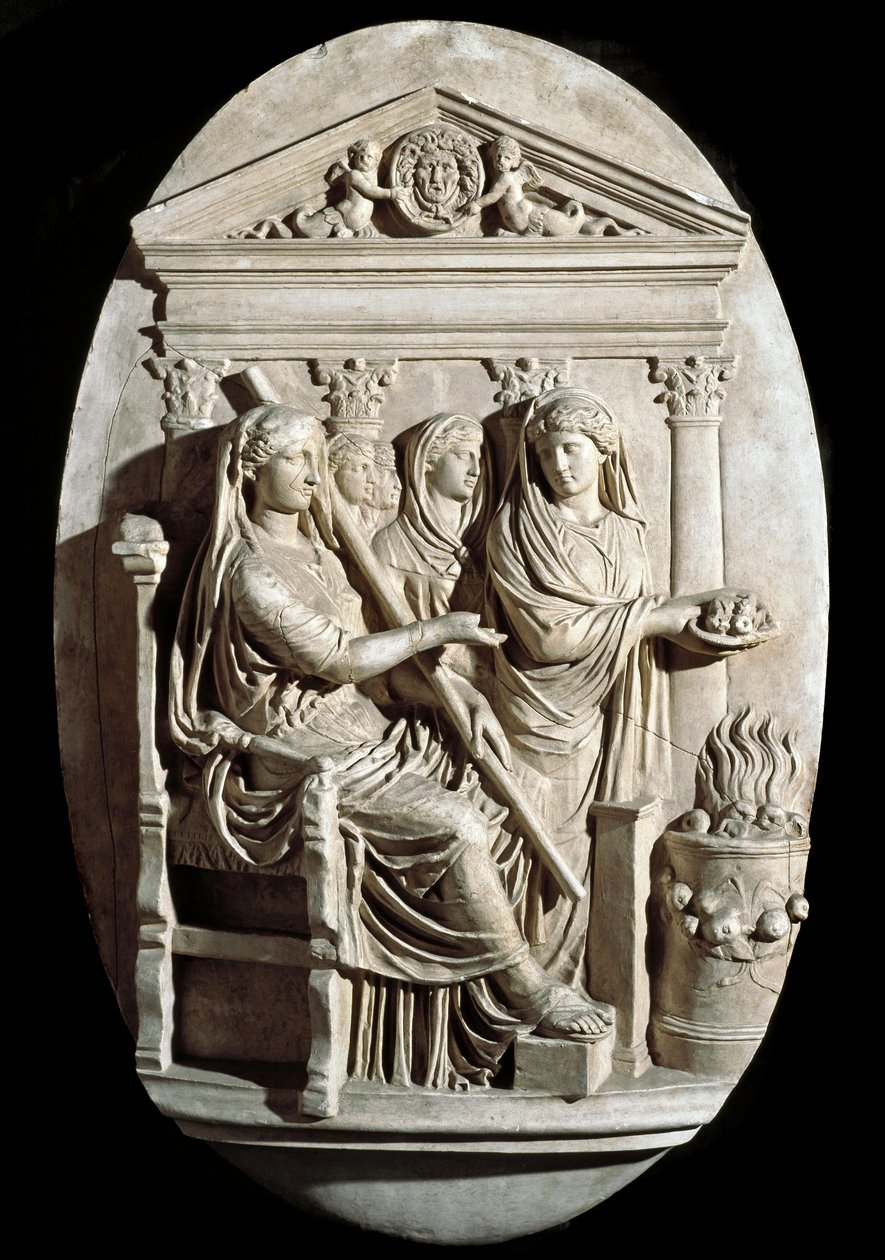 A Scene of Sacrifice in Vesta, Roman Art, Villa Albani by Roman