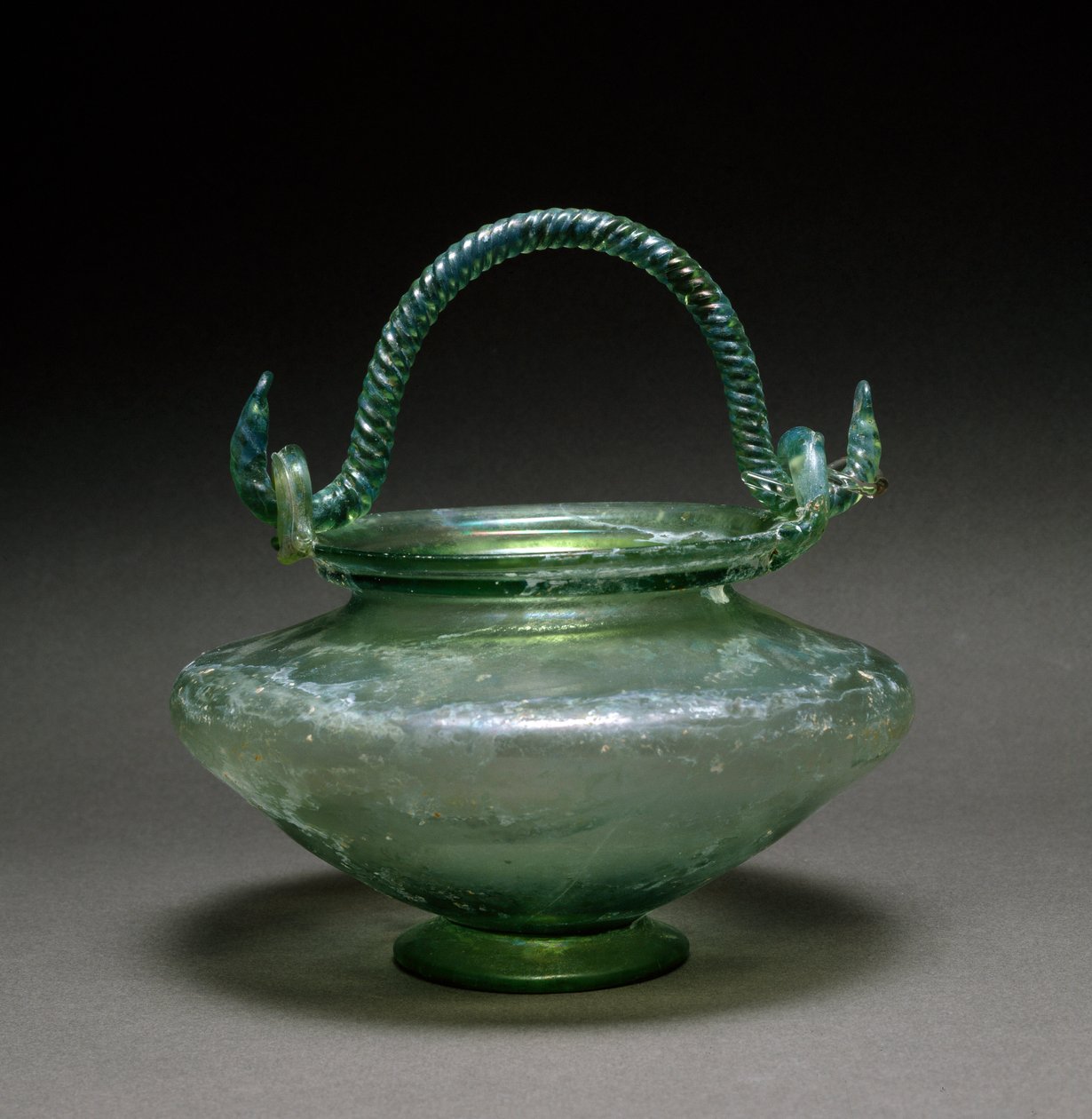 Roman art: biconic vase. 1st century AD. From La Antigua. Museo Nacional de Arte Romano Merida, Spain by Roman