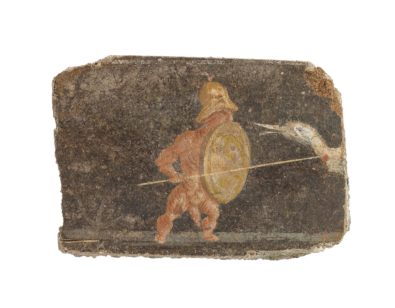 Roman Wall Painting Fragment by Roman