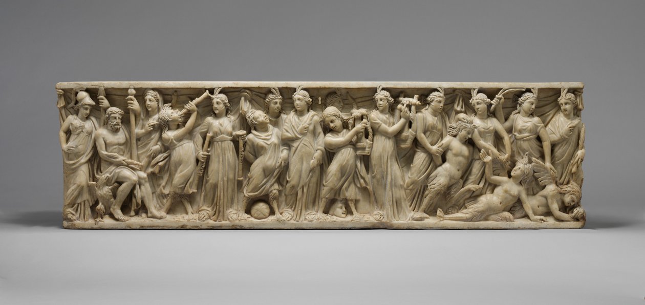 Sarcophagus with the Contest Between the Muses and the Sirens by Roman