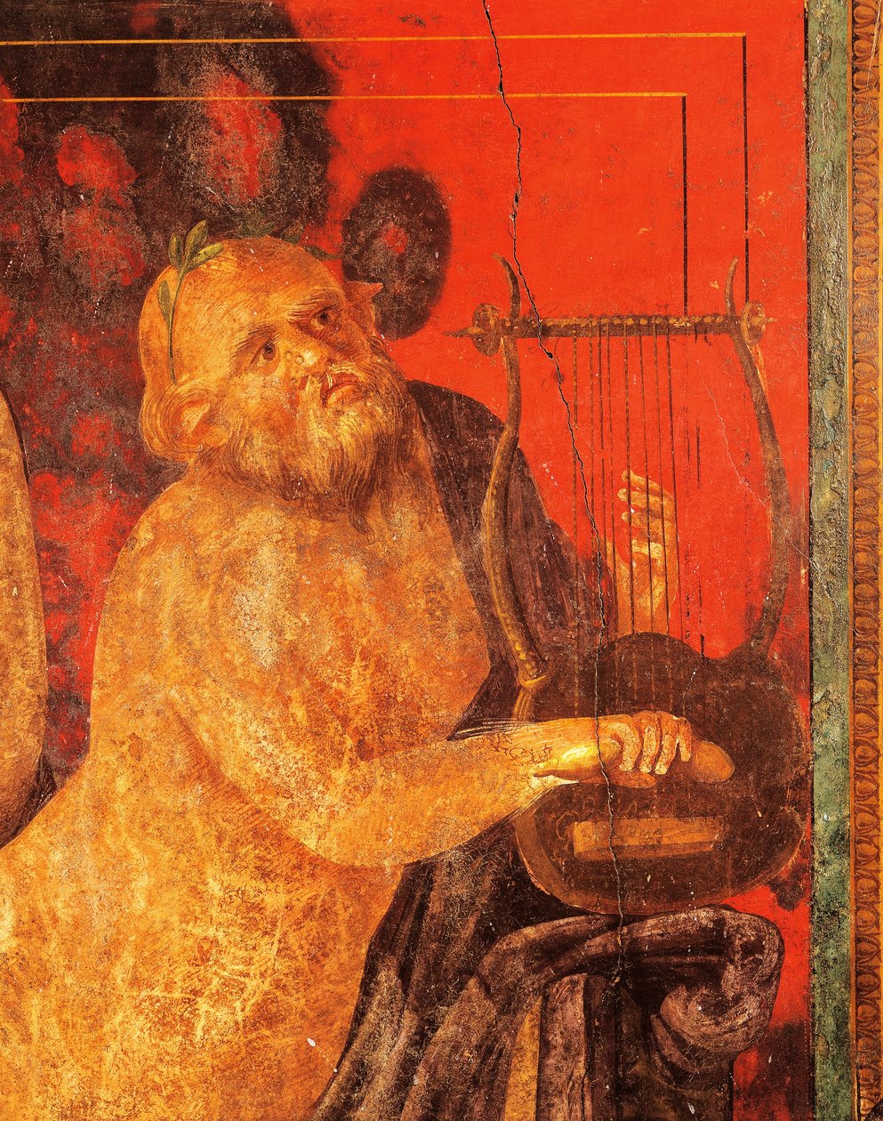 Silenus playing lyre by Roman