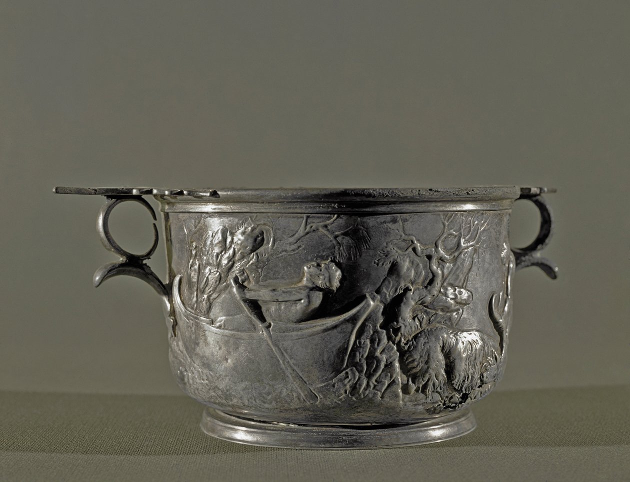 Silver Skyphos, 2nd Century BC by Roman