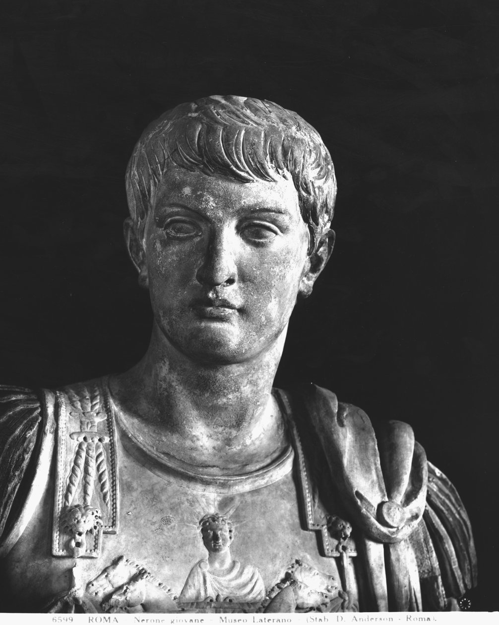 Statue of the young Nero (37-68 AD) c.54 (detail) by Roman