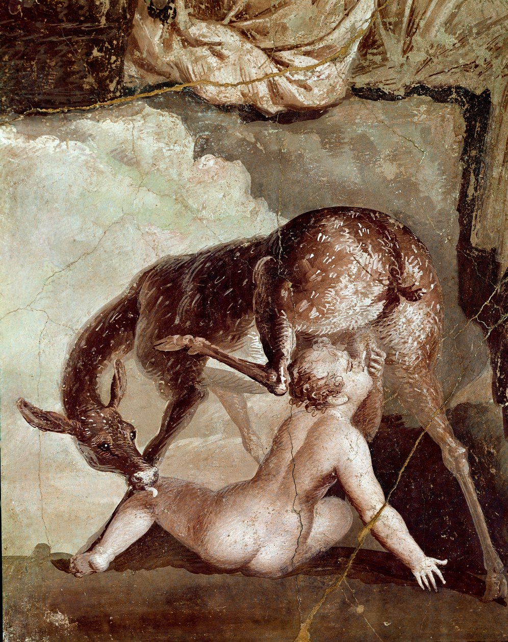 Telephus Suckled by the Doe by Roman