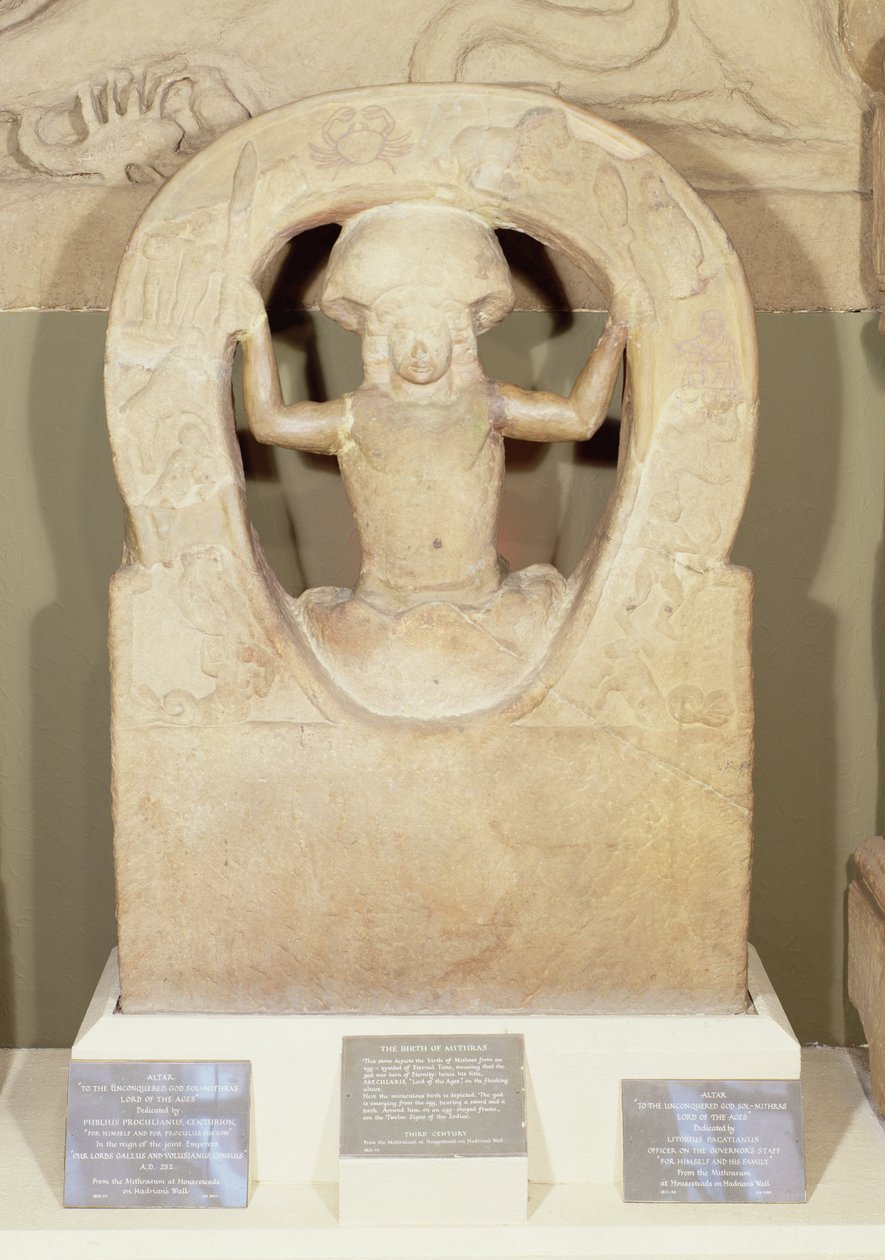 The Birth of Mithras from the Mithraeum at Housesteads by Roman