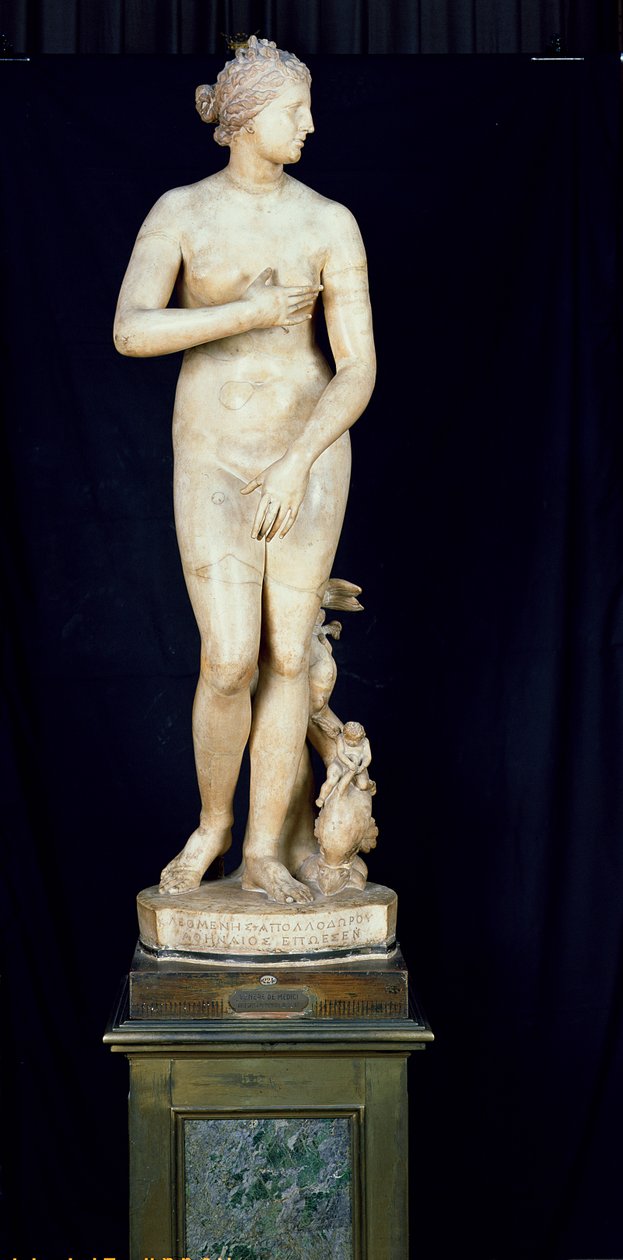 The Medici Venus, copy of the Hellenistic original by Praxiteles by Roman