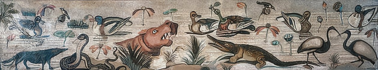 Animals in the Nile, from the House of the Faun (Casa del Fauno), Pompeii by Roman