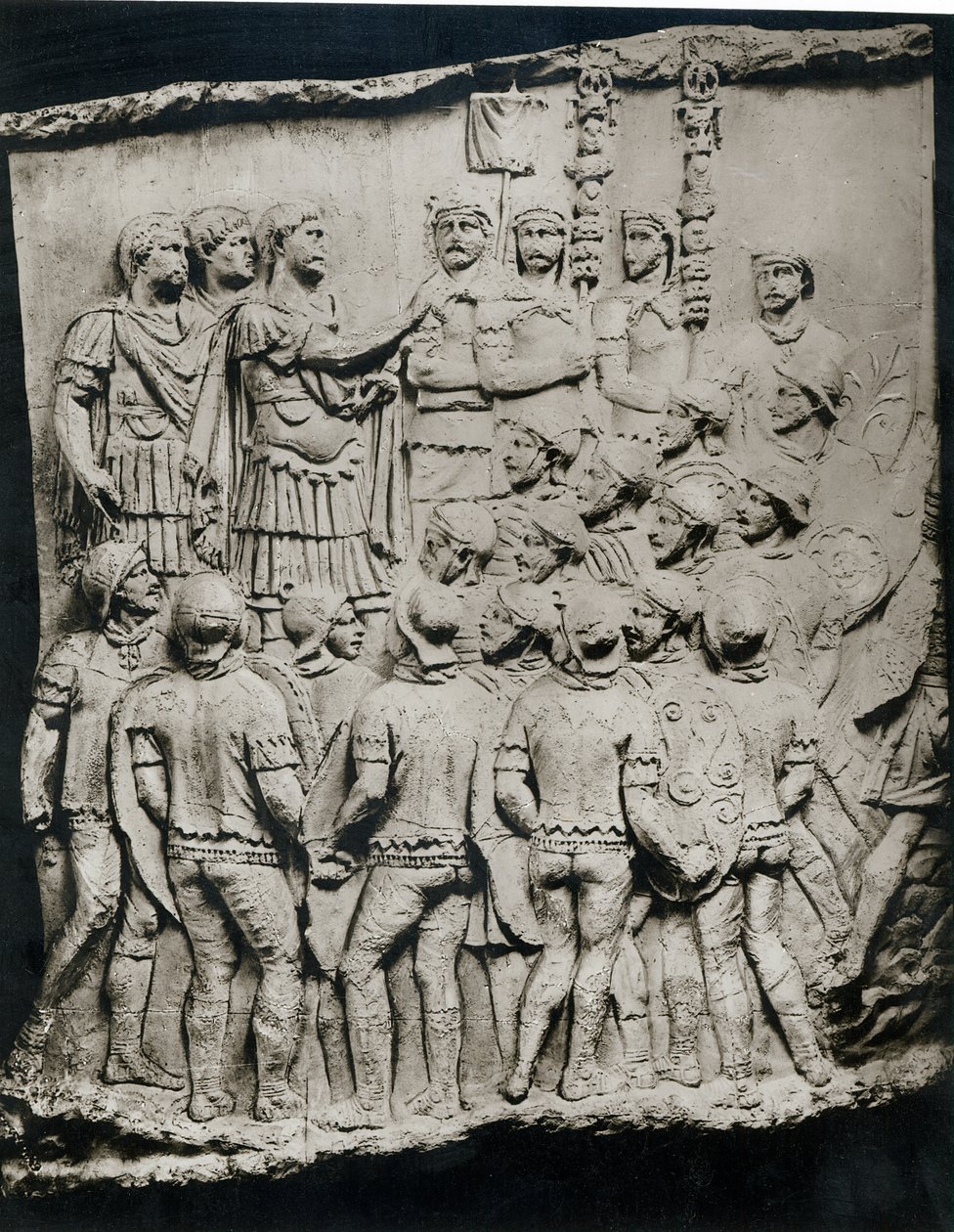 Trajan Addresses the Army, a cast taken from Trajans Column by Roman