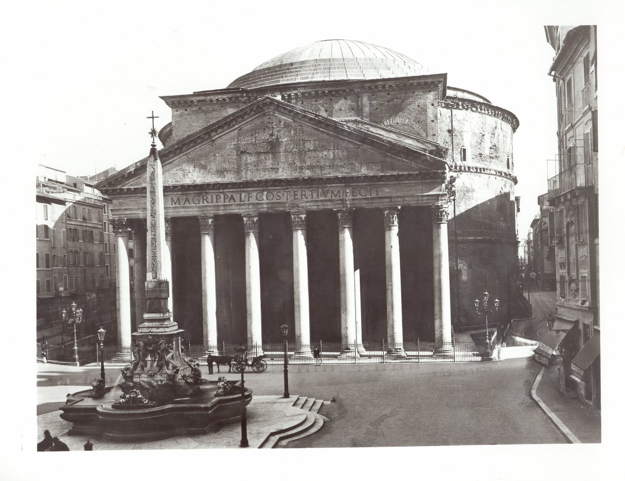 View of the Pantheon and the Egyptian Obelisk in Piazza della Rotunda by Roman
