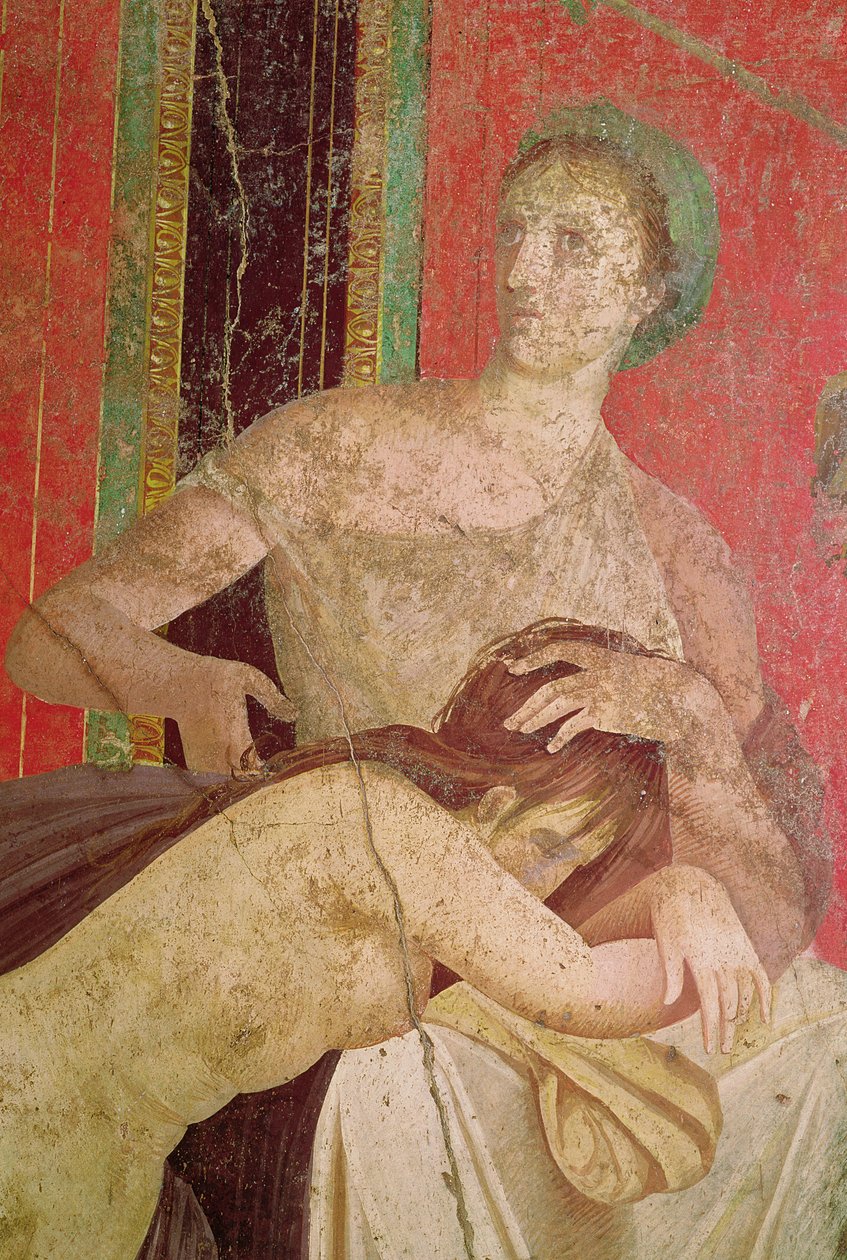 Woman Comforting the Initiate (detail) by Roman