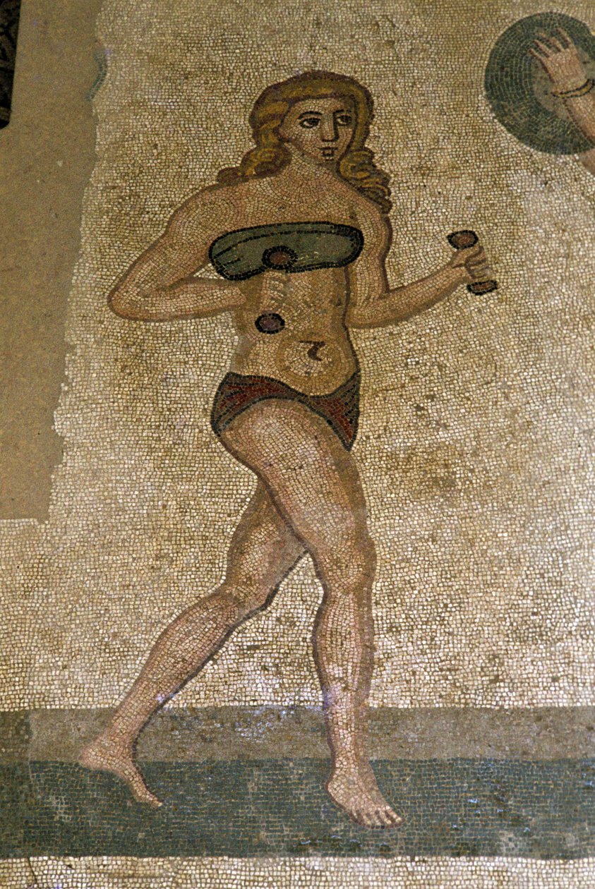 Young Romans Engaged in Physical Exercises by Roman