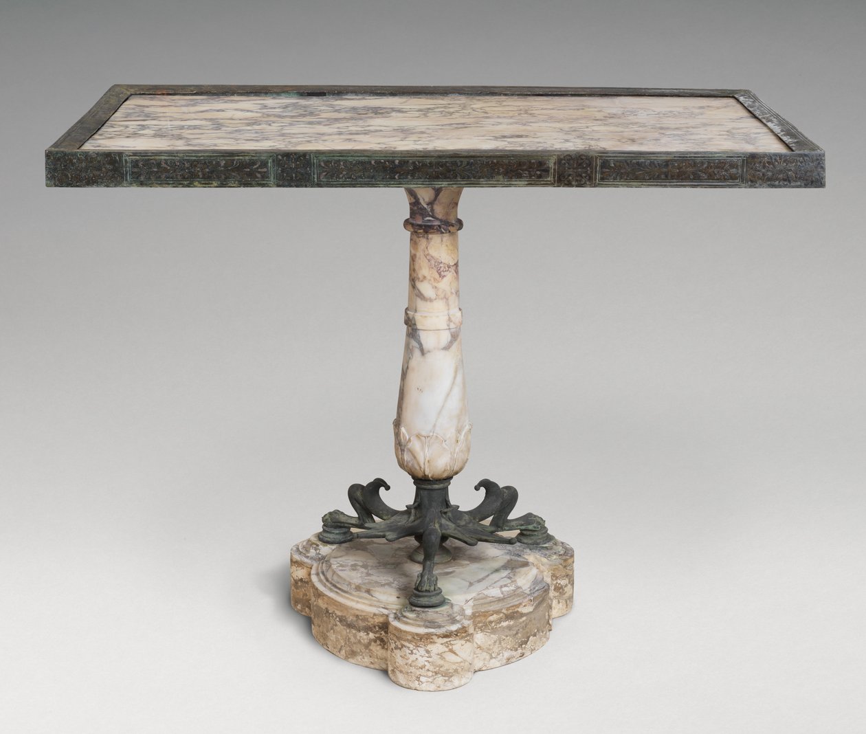 Marble and bronze table by Roman Imperial Period