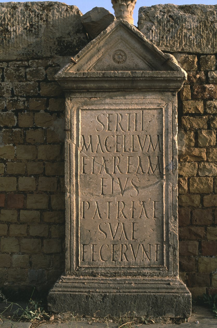 Stela with an inscription on Sertius Market High Imperial Period by Roman Imperial Period
