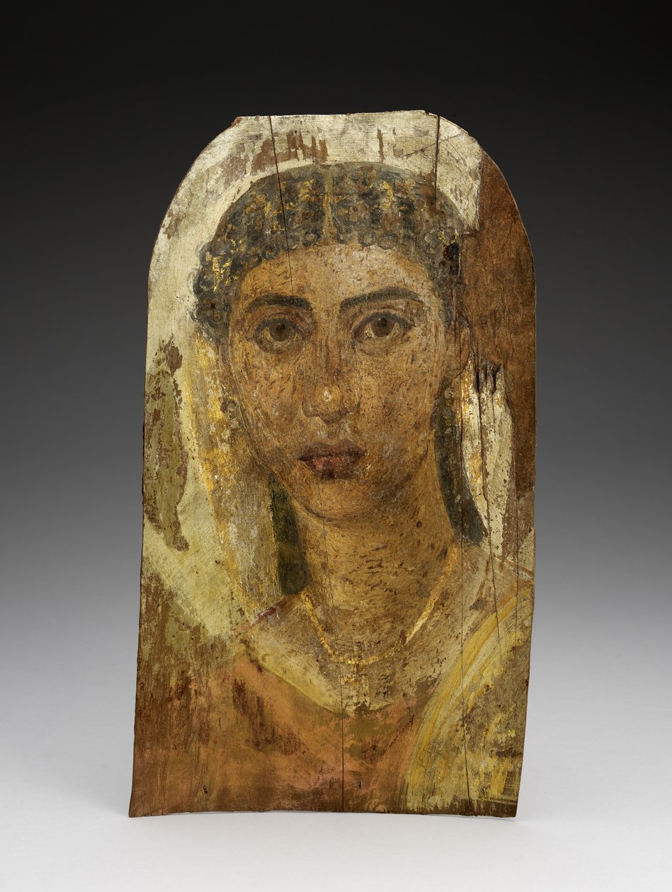 Mummy Portrait of a Young Woman, AD 1-100 by Roman Period Egyptian