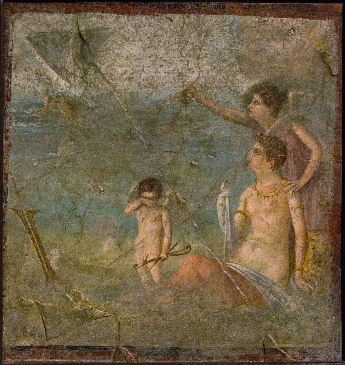 Ariadne and Theseus by Roman Pompeian wall painting.