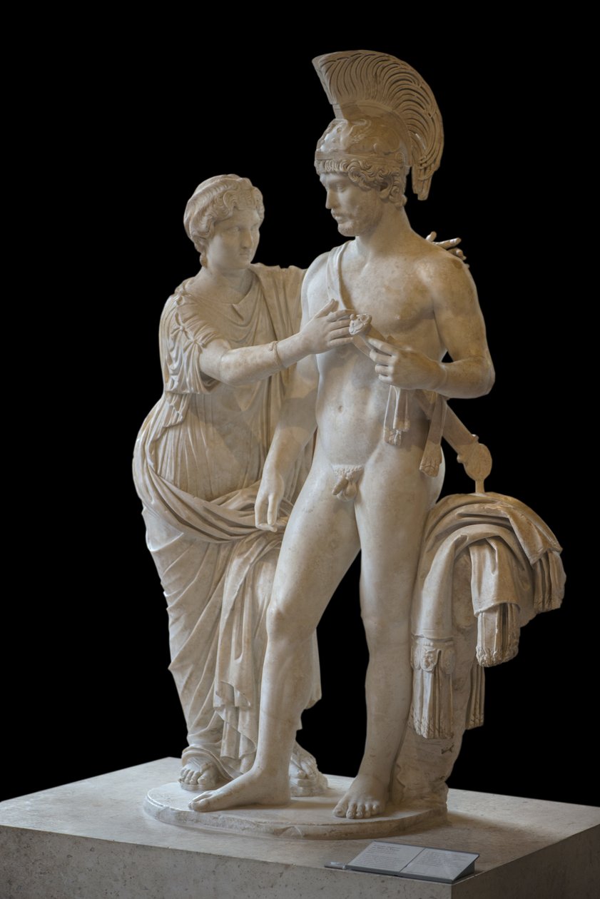 Imperial Couple in March and Venus (between 120 and 140 AD) Sculpture by Roman Roman