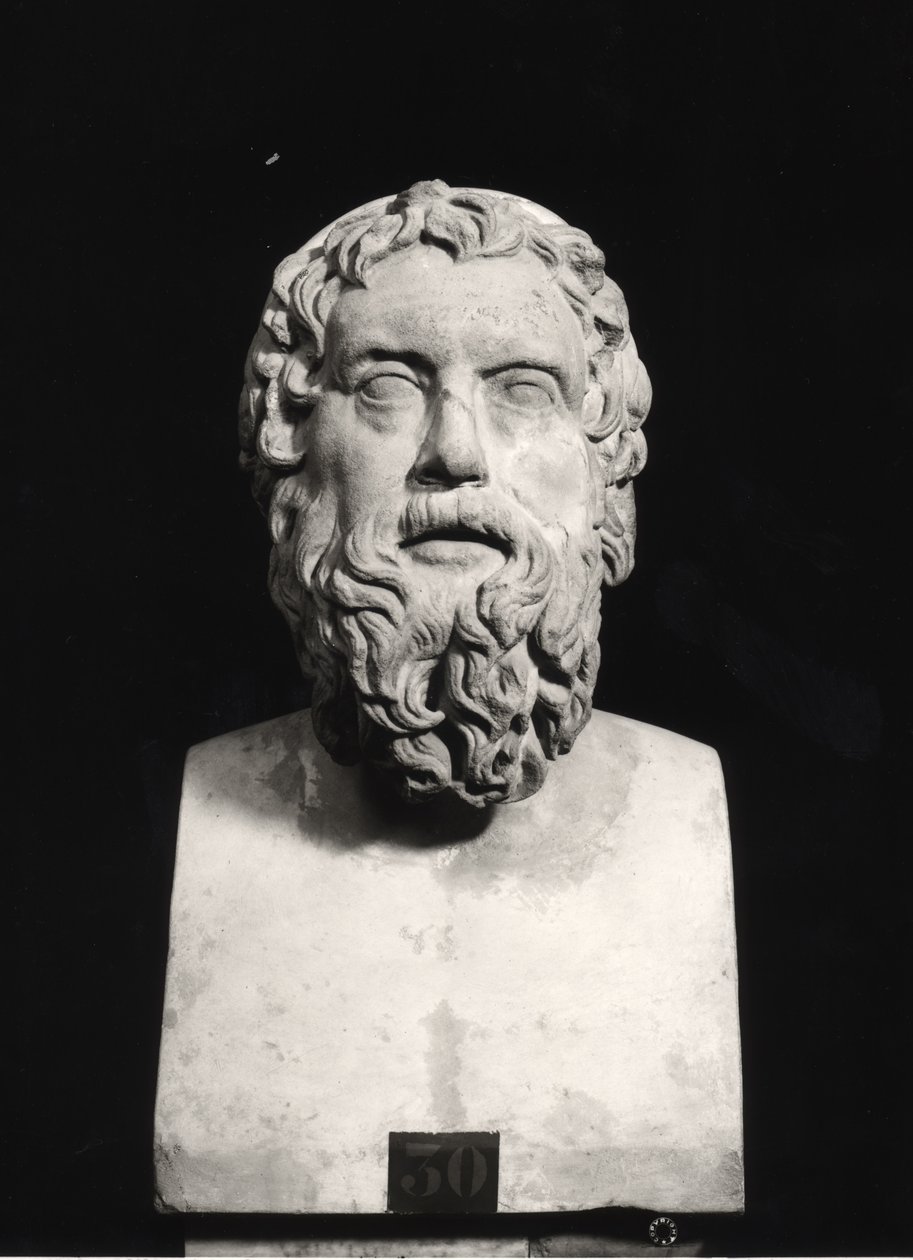 Bust of Aristophanes by Roman Roman