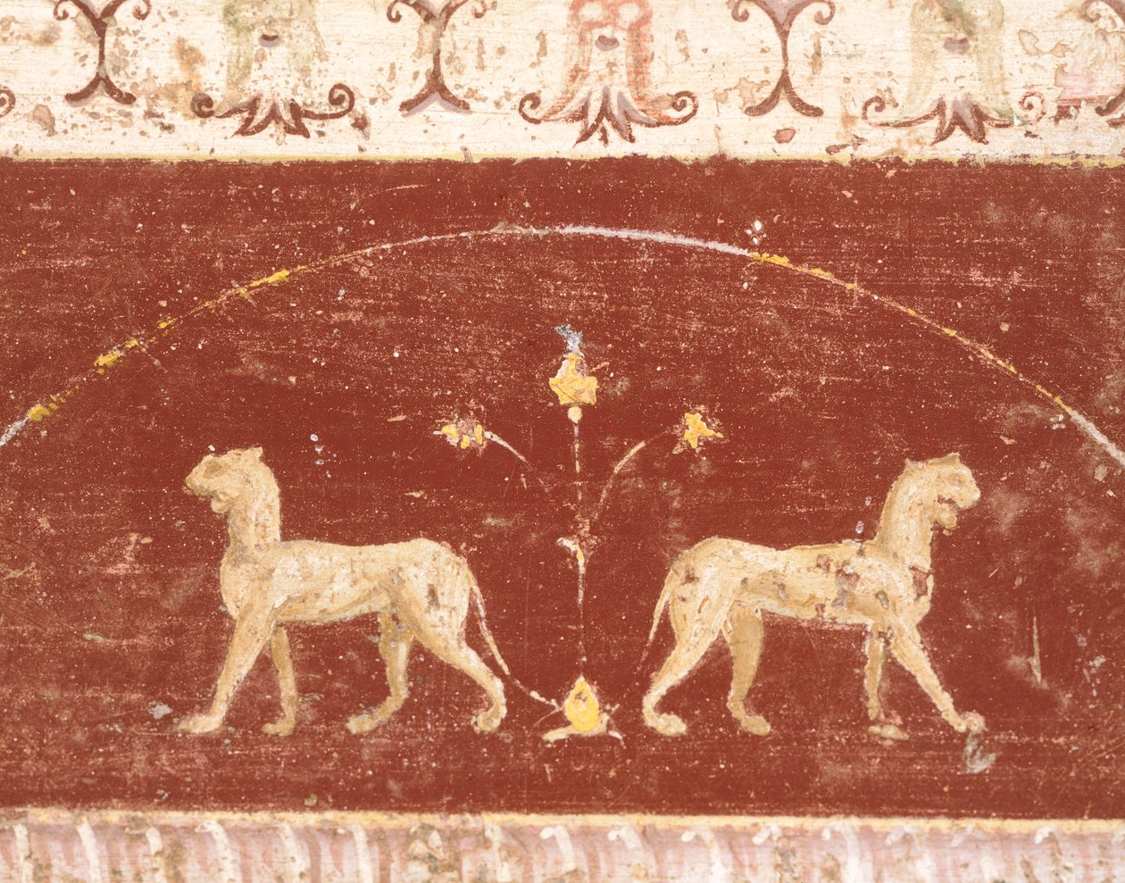 Fresco Decoration from Hall of Tablino, House of Marcus Lucretius Fronto, Pompeii, Campania, Roman Civilization by Roman Roman