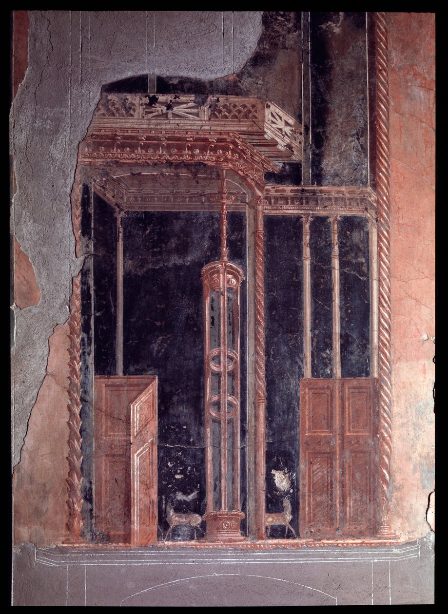 Fresco of triclinium of casa dei cervi, 5th century BC-1st century AD by Roman Roman