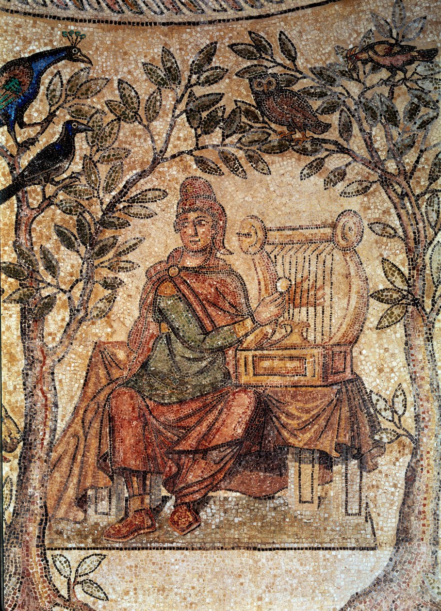 Roman Art: Orpheus Charming Birds by Roman Roman