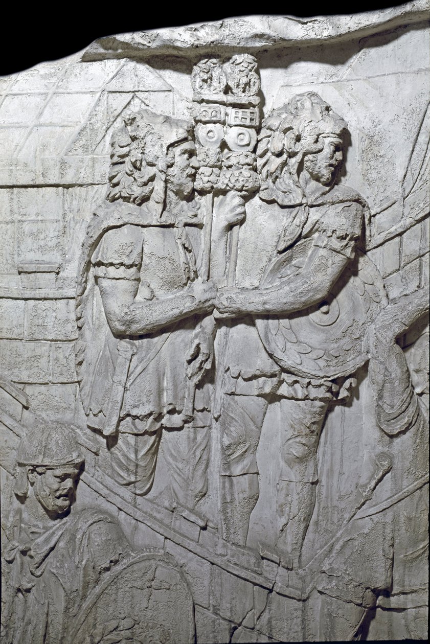 Roman Art: Warriors Carrying the Roman Eagle (Aquiliferes) by Roman Roman