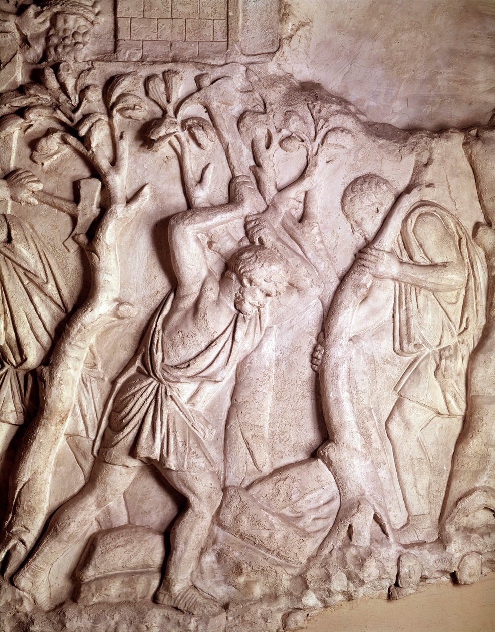 Roman art: clearing scene, low relief, Roman Antiquities Museum, Rome by Roman Roman