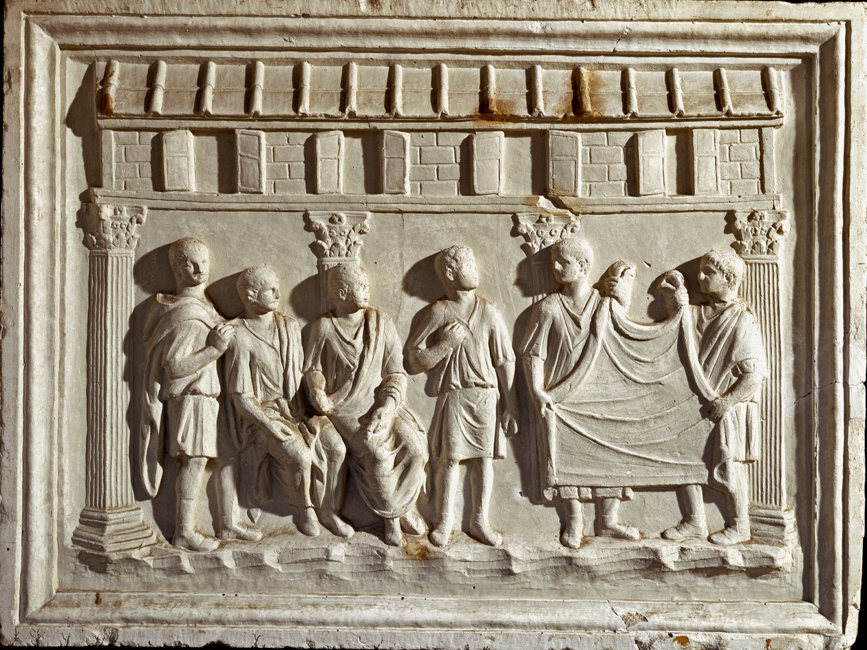 Low Relief Mold Representing Fabric and Tapestries by Roman Roman