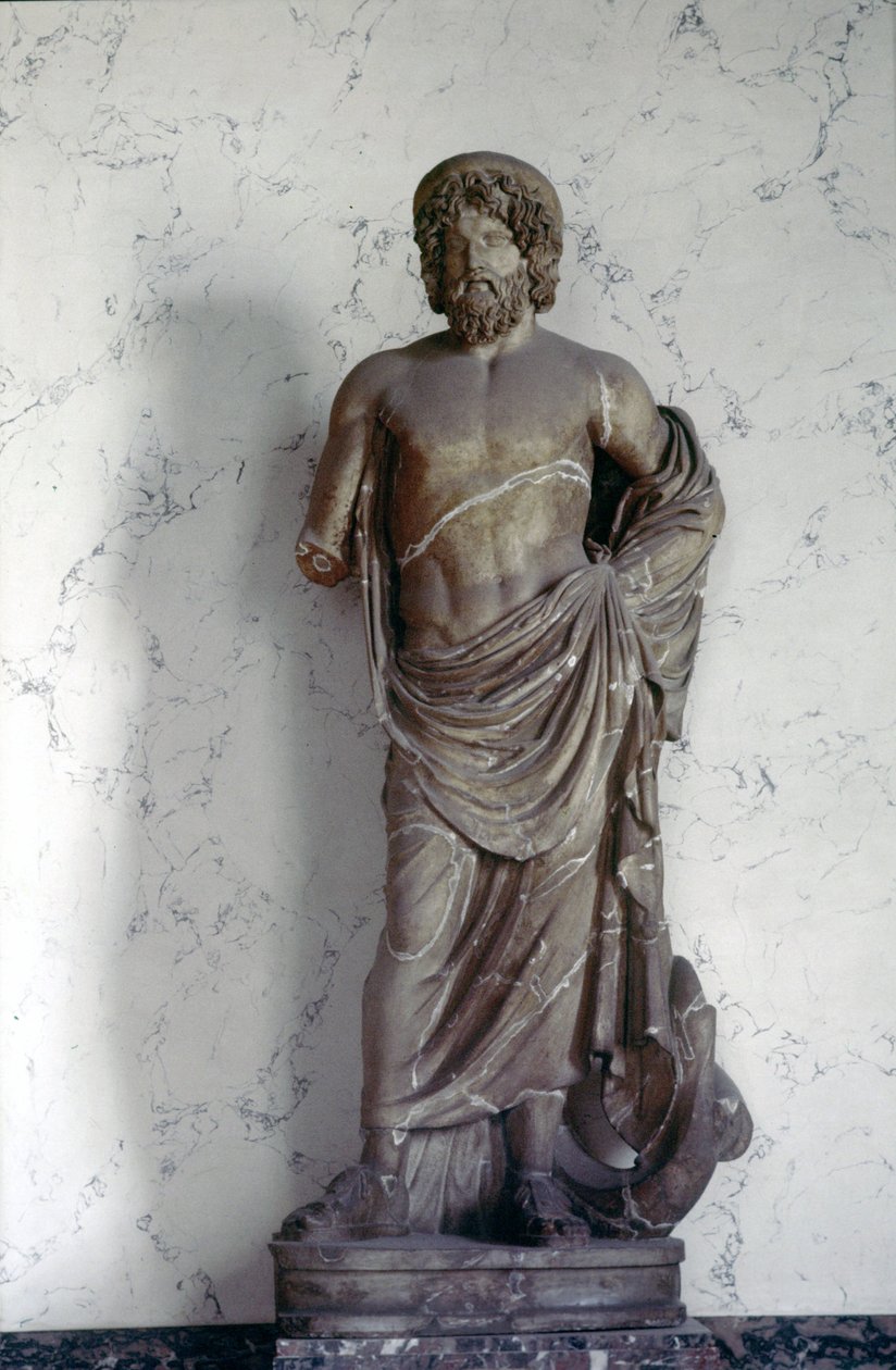 Statue of Aesculapus, god of medicine in the Roman religion. Louvre Museum, Paris by Roman Roman
