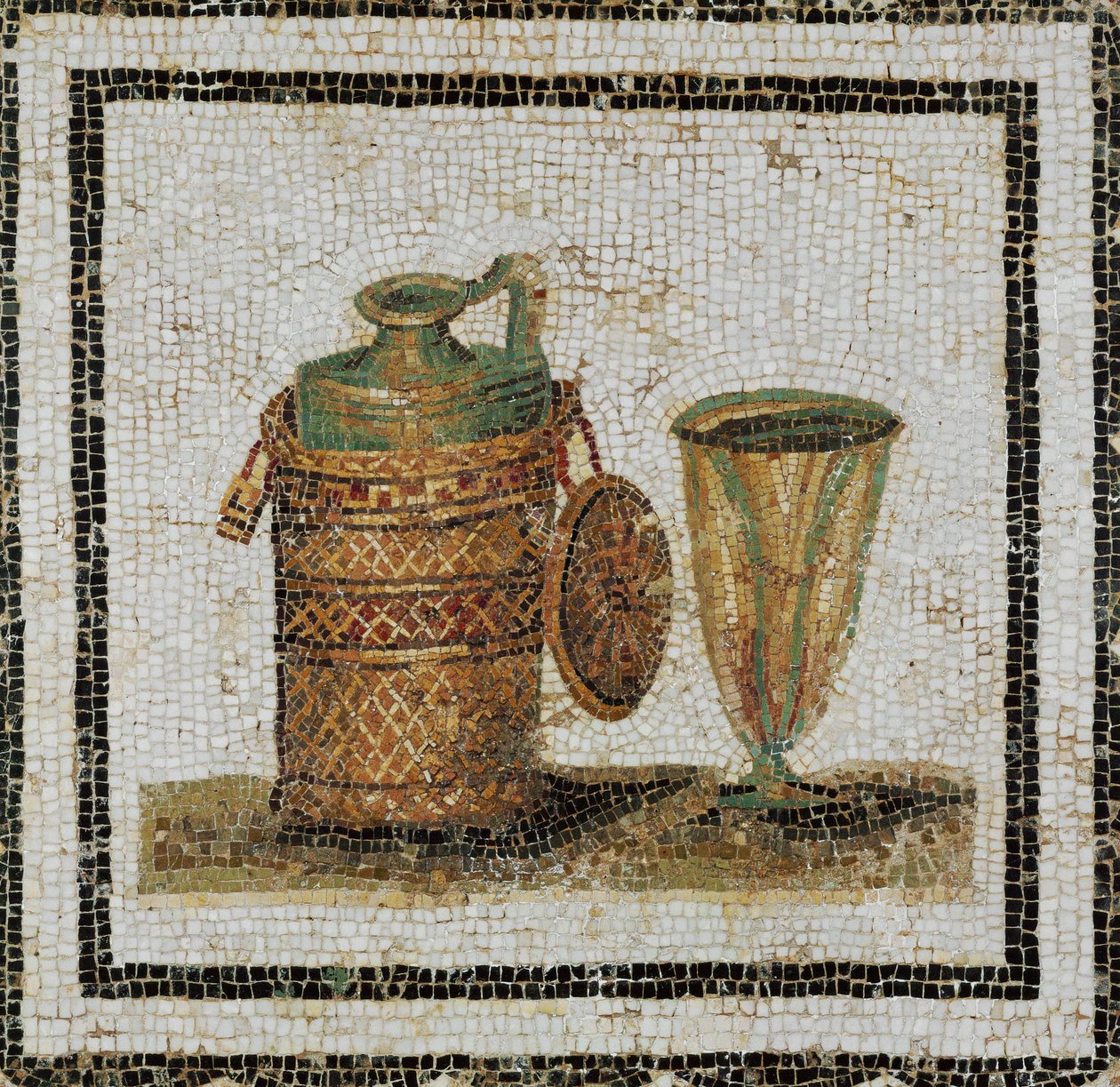 Still-Life with Bottle and Goblet by Roman Roman
