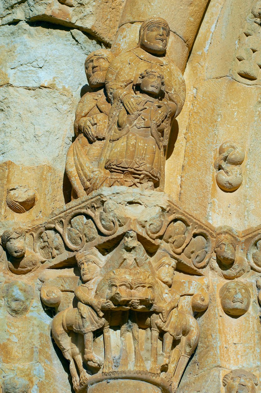 Façade of the Church of Saint Maria de Covet, Isona, Spain (detail) by Romanesque