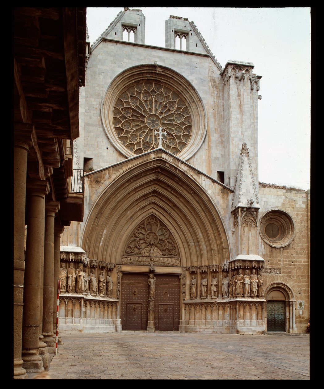 Romanesque and Gothic Art: facade of the Cathedral of Saint Thecla in Tarragona by Romanesque