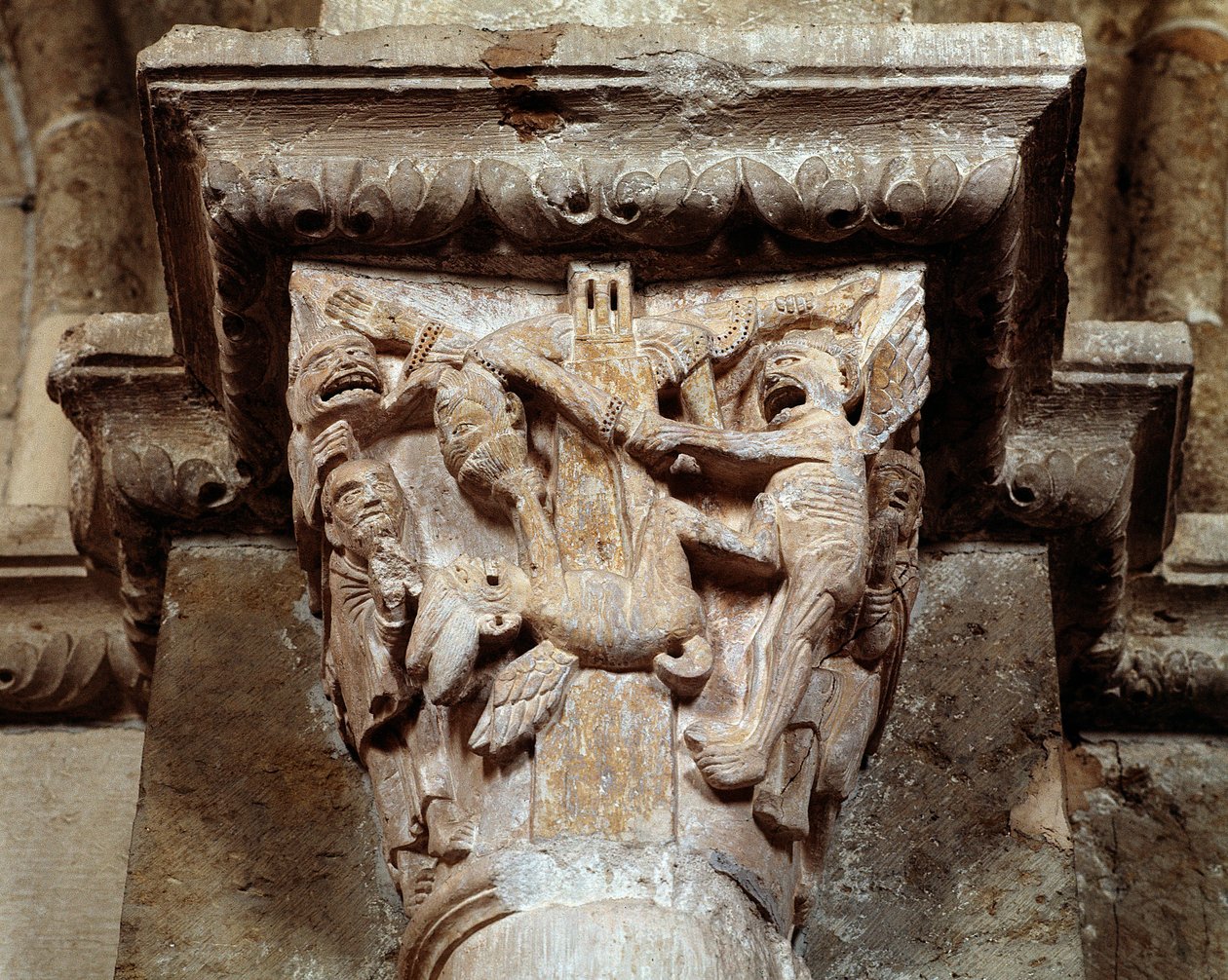 The vision of St. Anthony of Padua (carved capital) by Romanesque