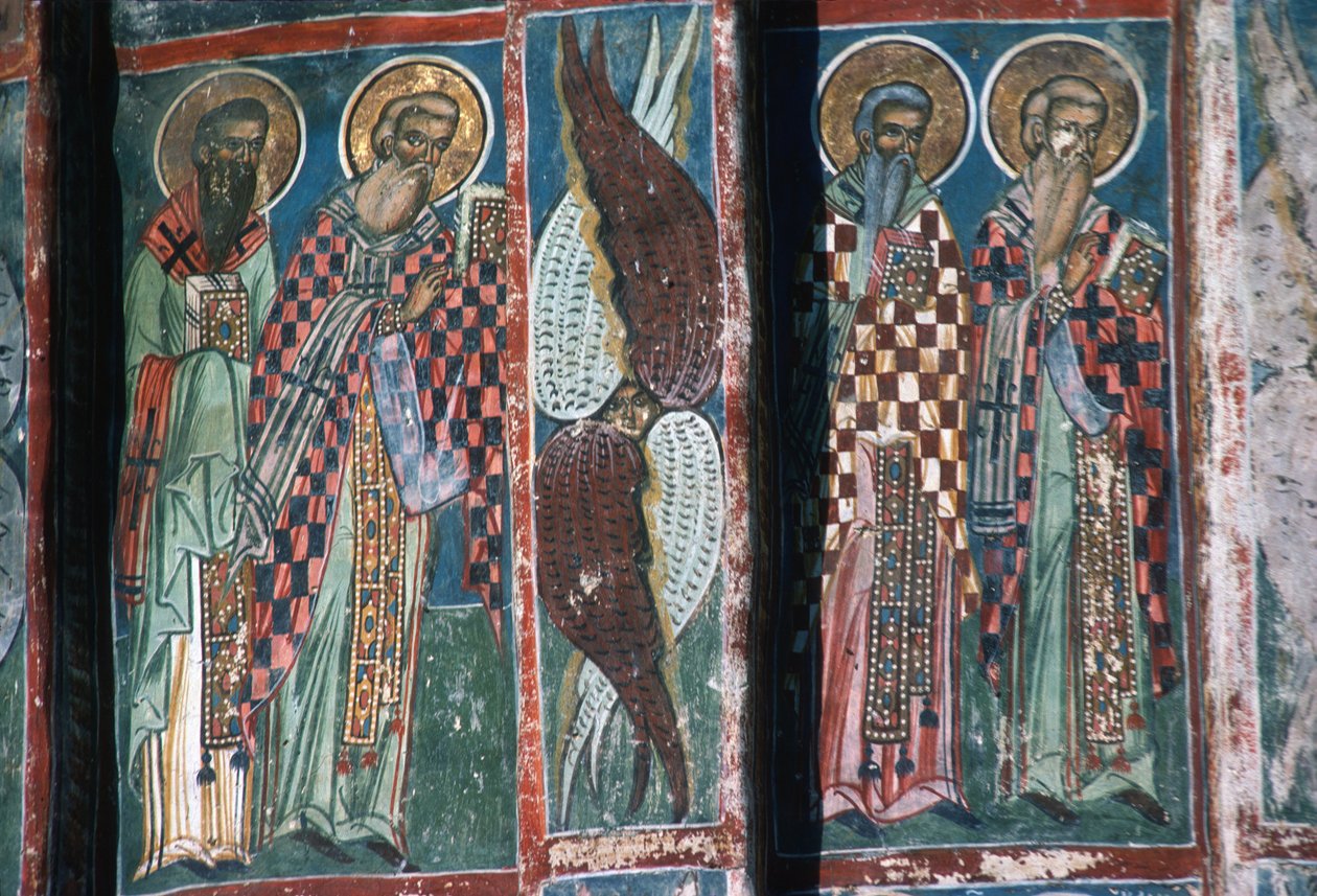 Detail of painting, south apse of the church by Romanian School