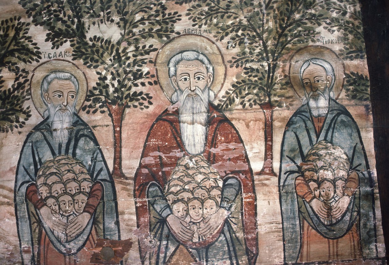 Souls in Paradise, Wall Painting, Church on the Hill, 1782 by Romanian School