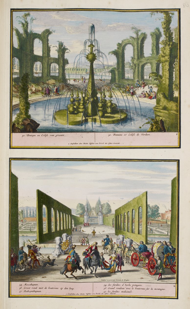 The Park at Enghien, c.1685, Illustration from 