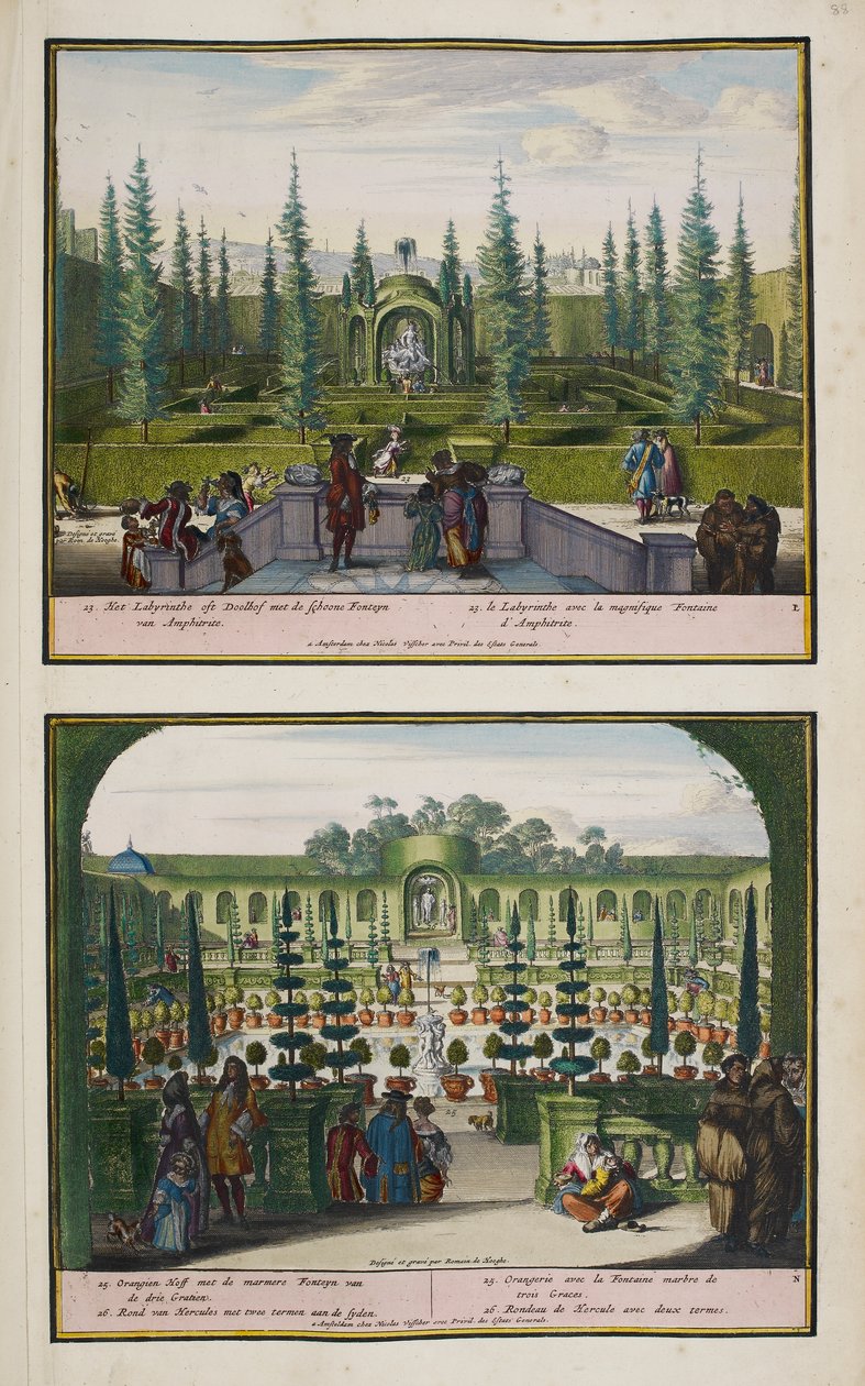 The Park at Enghien by Romeyn de (after) Hooghe