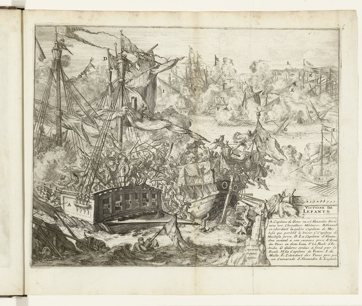 Battle of Lepanto, 1571 Victory of Lepanto (title on object) Wars of Flanders (series title) by Romeyn de Hooghe (attributed to)
