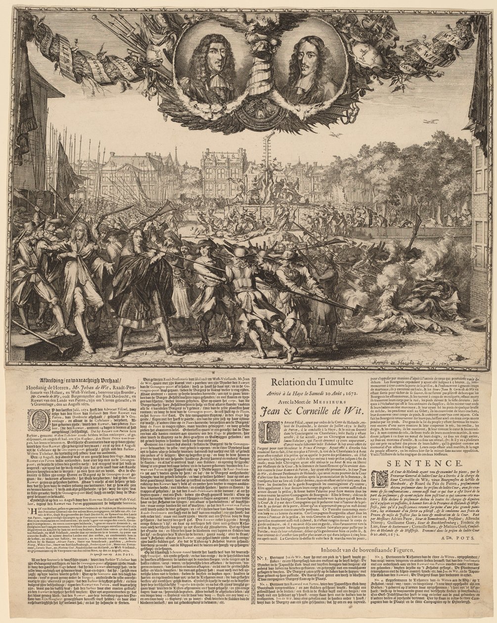 Representation of the True Story of Johan de Witt... by Romeyn de Hooghe