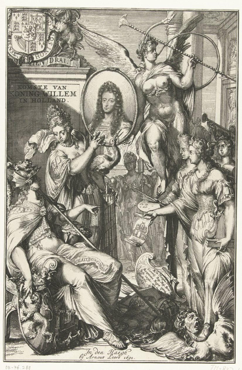 Allegorical Frontispiece with Portrait of William III by Romeyn de Hooghe