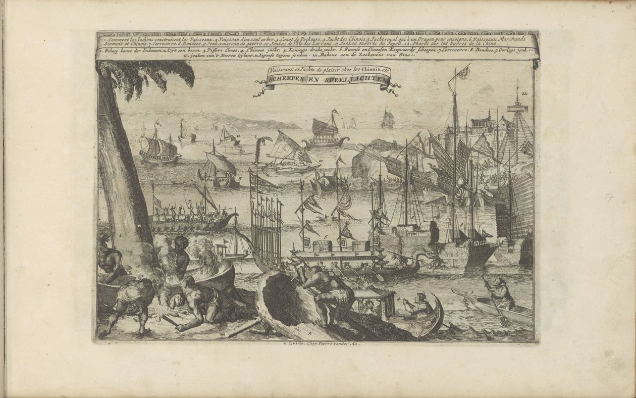 Ships and Pleasure Yachts Ships and Pleasure Yachts / Vessels and Pleasure Yachts among the Chinese Les Indes Orientales et Occidentales et autres lieux (series title) by Romeyn de Hooghe