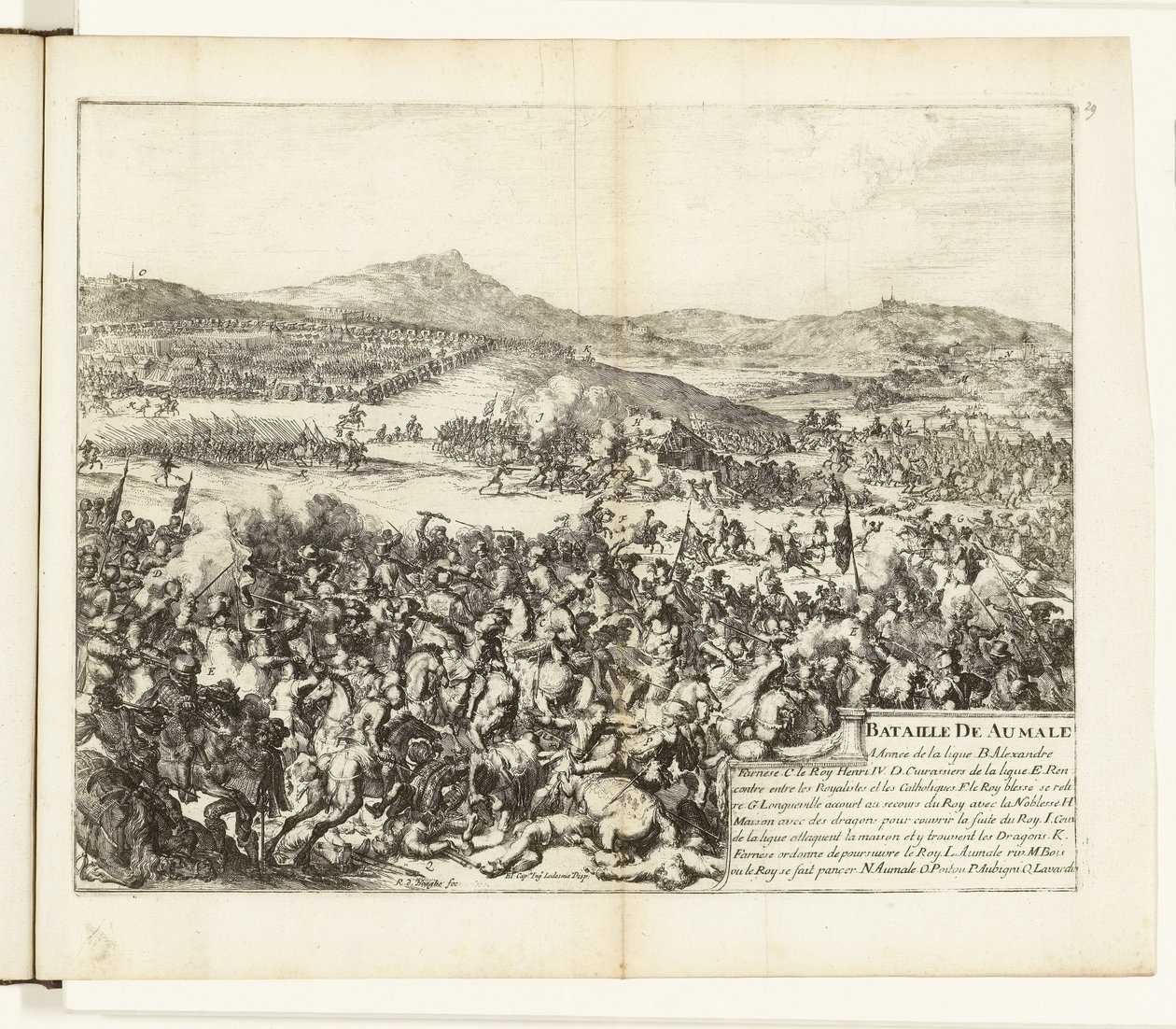 Battle of Aumale, 1592 by Romeyn de Hooghe