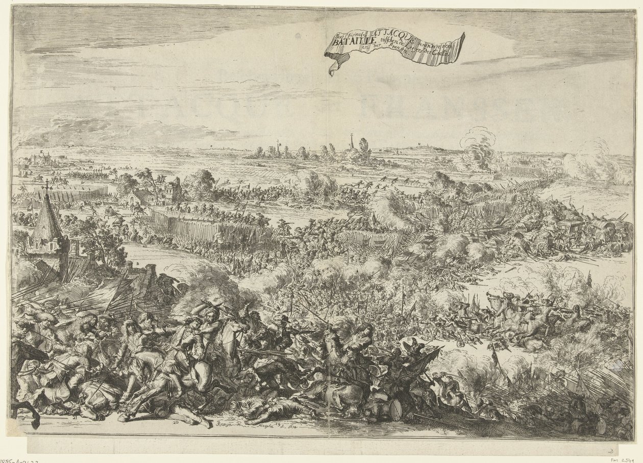 Battle of Seneffe, 1674 by Romeyn de Hooghe